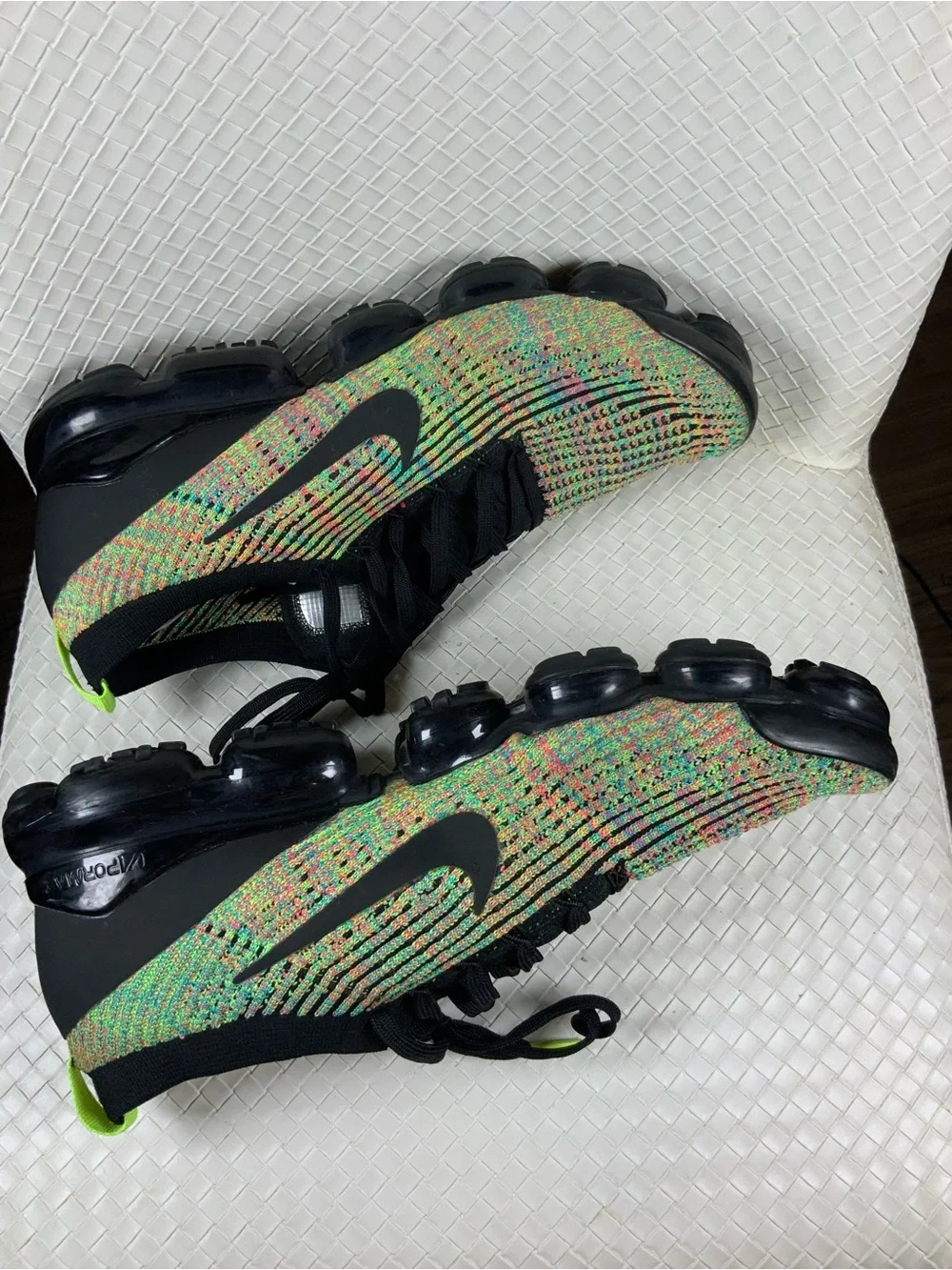 Nike Men’s Multicolor Flyknit Athletic Shoes with Black Accents